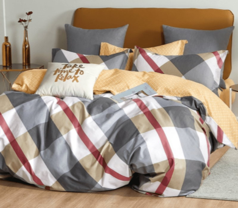 Egyptian Cotton Duvet Cover 3/4 Duvet Cover Set 200 Thread Count Cotton Printed Amsterdam Duvet Covers Set (6925074923609)