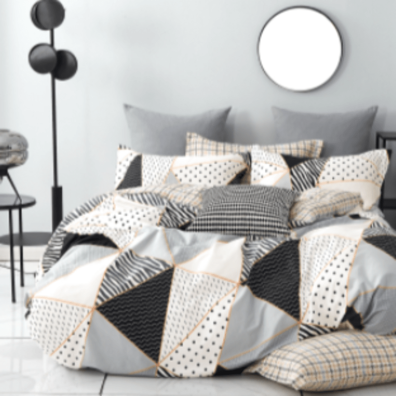 Egyptian Cotton Duvet Cover 3/4 Duvet Cover Set 200 Thread Count Cotton Printed Panama Duvet Covers Set (6925051854937)