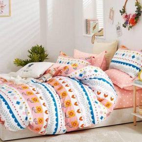 Egyptian Cotton Duvet Cover 3/4 Duvet Cover Set Flower Power Kids Cotton Club Duvet Covers Set (6548252229721)