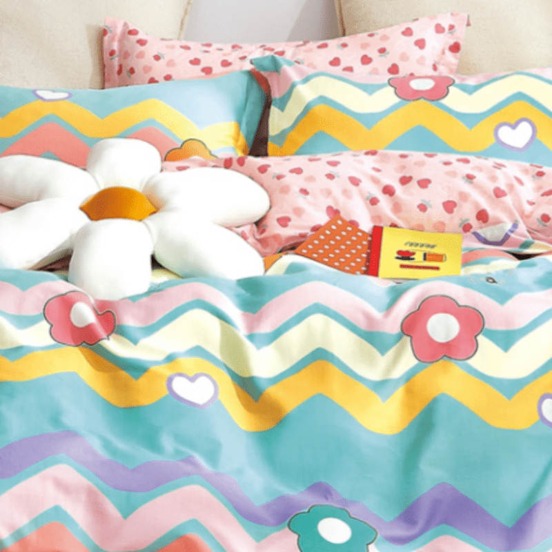 Egyptian Cotton Duvet Cover 3/4 Duvet Cover Set Kids Club Deisy Duvet Covers Set (6925121781849)