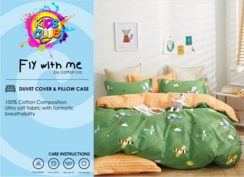 Egyptian Cotton Duvet Cover Cotton Kids Club Duvet Covers Set Fly With Me (6548248526937)