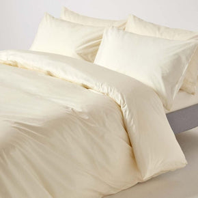 Egyptian Cotton Duvet Cover Double Duvet Cover Cream 100% Cotton 600 Thread Count / Cream Egyptian Cotton 600 Thread Count Cream Duvet Cover Set (6555100086361)