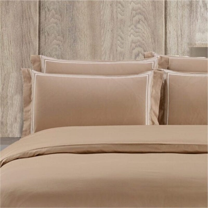 Egyptian Cotton Duvet Cover Egyptian Cotton 400 Thread Count Giorgio Stone & Cream Duvet Cover Set (6984221950041)