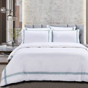 Egyptian Cotton Duvet Cover Egyptian Cotton 400 Thread Count Giorgio White & Duck Egg Duvet Cover Set (6984199897177)