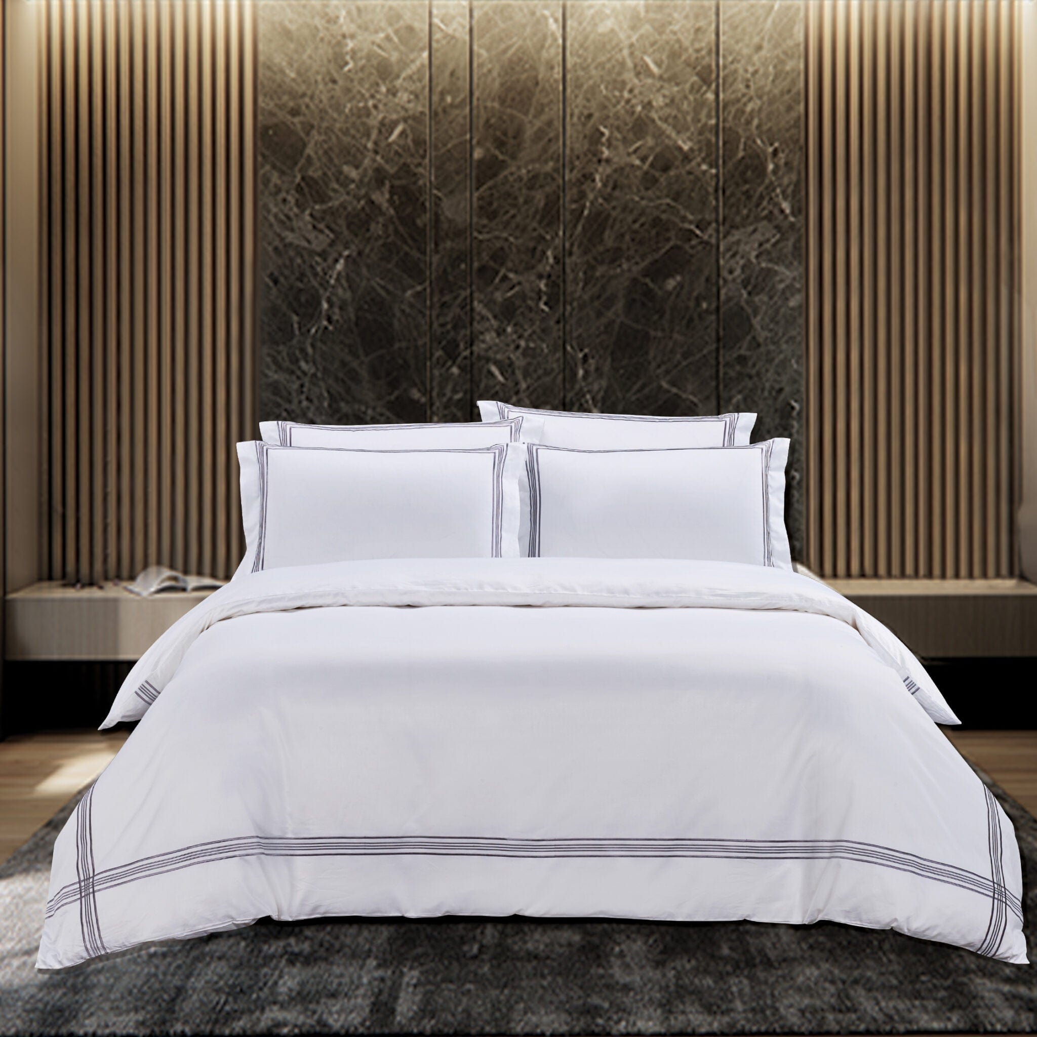 Egyptian Cotton Duvet Cover Egyptian Cotton 400 Thread Count Giorgio White Duvet Cover Set (6708543815769)