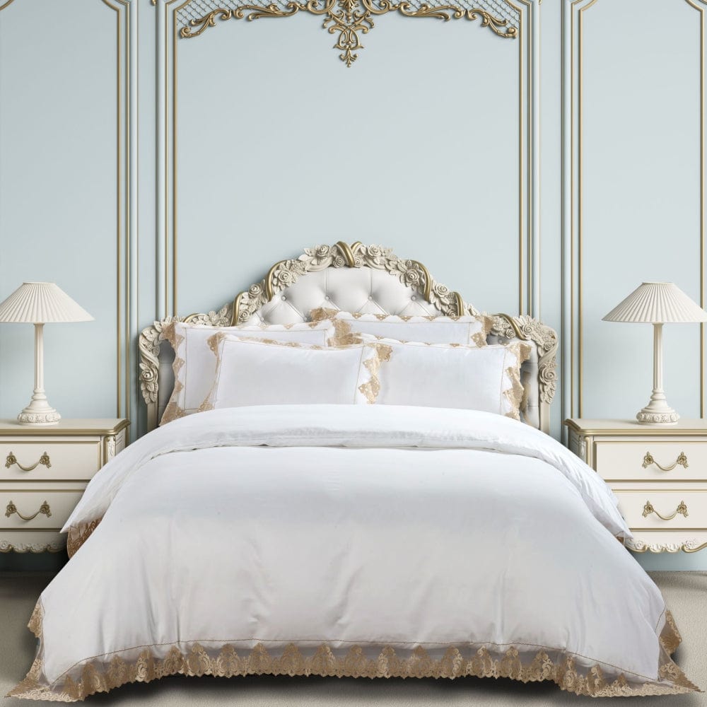 Egyptian Cotton Duvet Cover Egyptian Cotton 400 Thread Count Josephine White Duvet Cover Set (6708559904857)