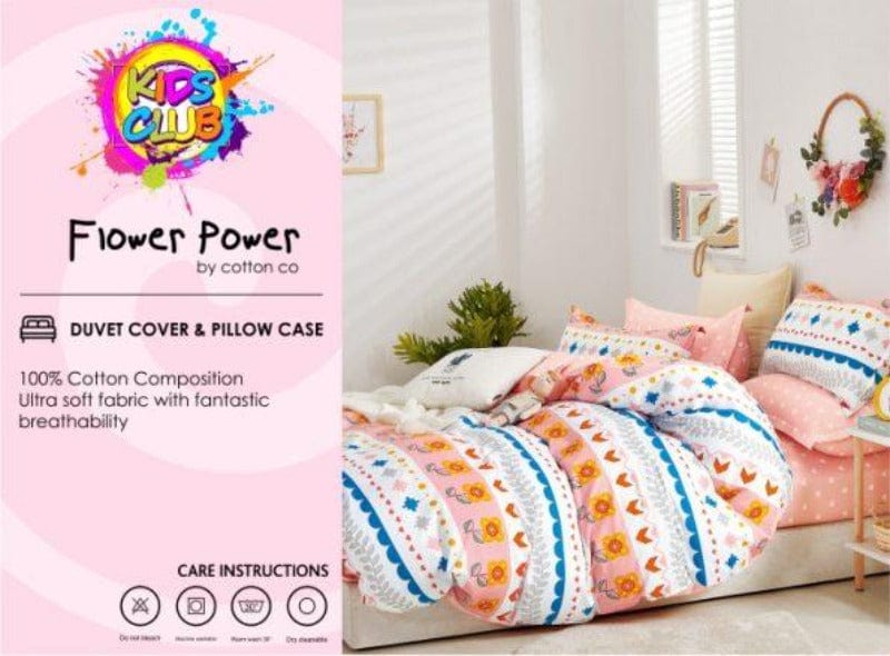 Egyptian Cotton Duvet Cover Flower Power Kids Cotton Club Duvet Covers Set (6548252229721)