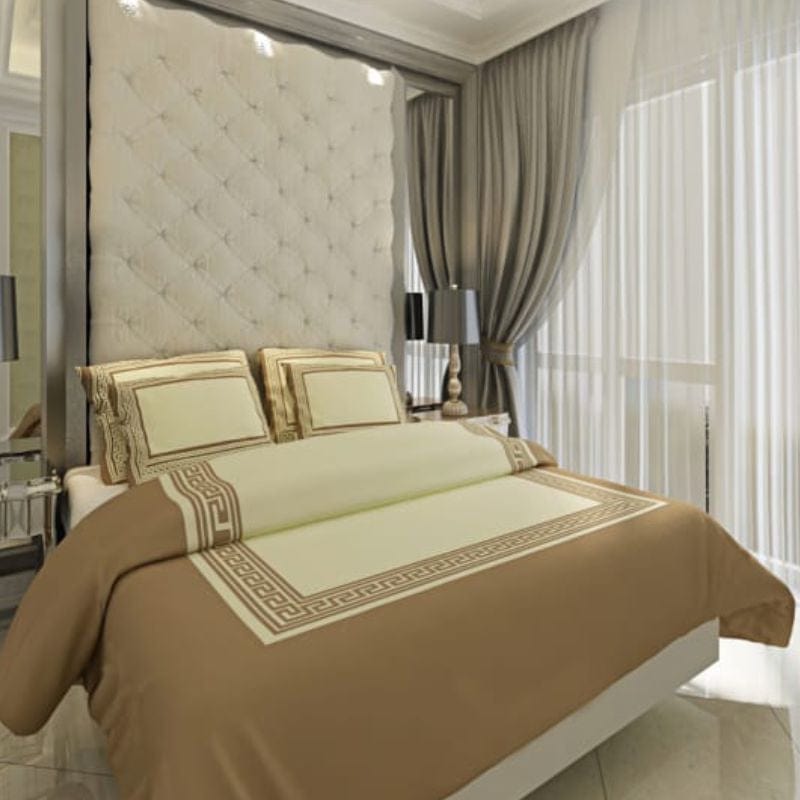 Egyptian Cotton Duvet Cover grey / Queen Egyptian Cotton Duvet Cover Mia 400 Thread Count (2061807517785)
