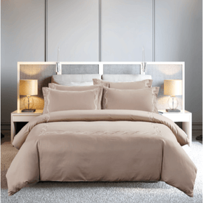 Egyptian Cotton Duvet Cover Queen Egyptian Cotton 300 Thread Count Opulence Collection Sophia Stone Duvet Cover Set (6939603009625)