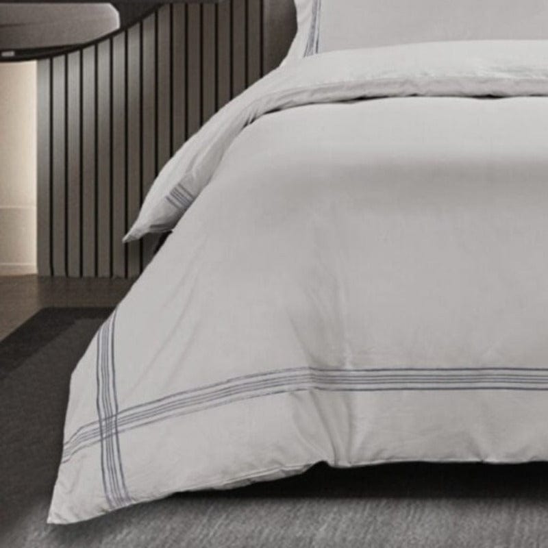 Egyptian Cotton Duvet Cover Queen Egyptian Cotton 400 Thread Count Giorgio Silver & Grey Duvet Cover Set (6984195506265)