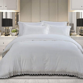 Egyptian Cotton Duvet Cover Queen Egyptian Cotton 400 Thread Count Gisele White Duvet Cover Set (6708568653913)