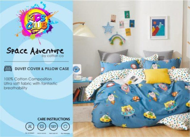 Egyptian Cotton Duvet Cover Space Adventure Kids Club Duvet Covers Set (6548248887385)
