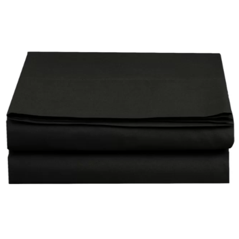 Egyptian Cotton FITTED SHEET Black / Queen Egyptian Cotton 400 Thread Count 100% Cotton Flat Sheet Black (7062953590873)