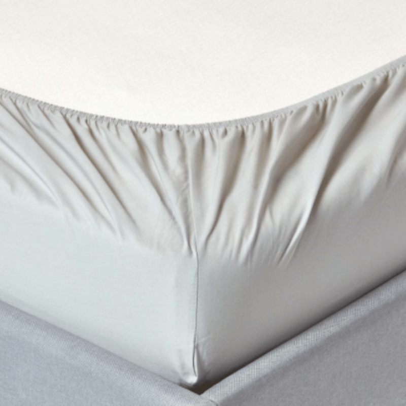 Egyptian Cotton FITTED SHEET Silver / 3/4 Egyptian Cotton 400 Thread Count 100% Cotton Fitted Sheet Silver (6708625801305)