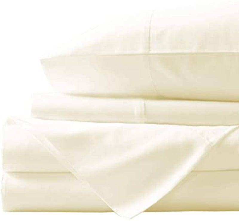 Egyptian Cotton FLAT SHEET Egyptian Cotton 600 Thread Count Cream Flat Sheet (6555660353625)
