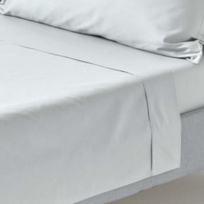 Egyptian Cotton FLAT SHEET Silver / 3/4 Egyptian Cotton 400 Thread Count Silver Flat Sheet (6708605616217)