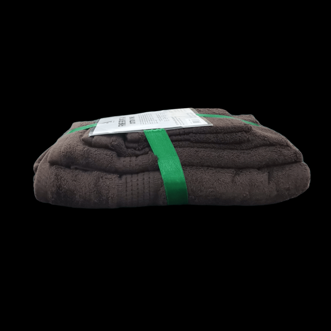 Egyptian Cotton TOWEL Fine Egyptian Cotton Towels Set 5 Piece Chocolate (7226158252121)