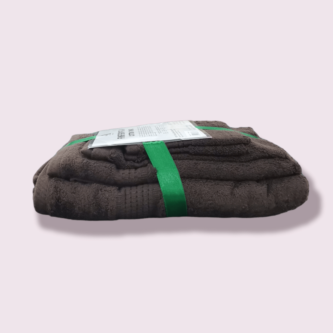 Egyptian Cotton TOWEL Fine Egyptian Cotton Towels Set 5 Piece Chocolate (7226158252121)
