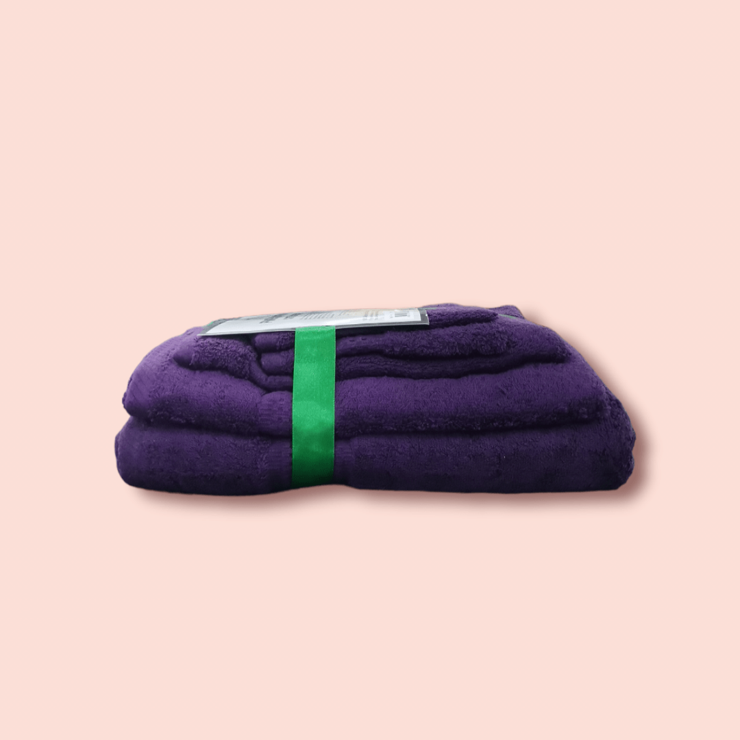 Egyptian Cotton TOWEL Fine Egyptian Cotton Towels Set 5 Piece Purple (7226155958361)