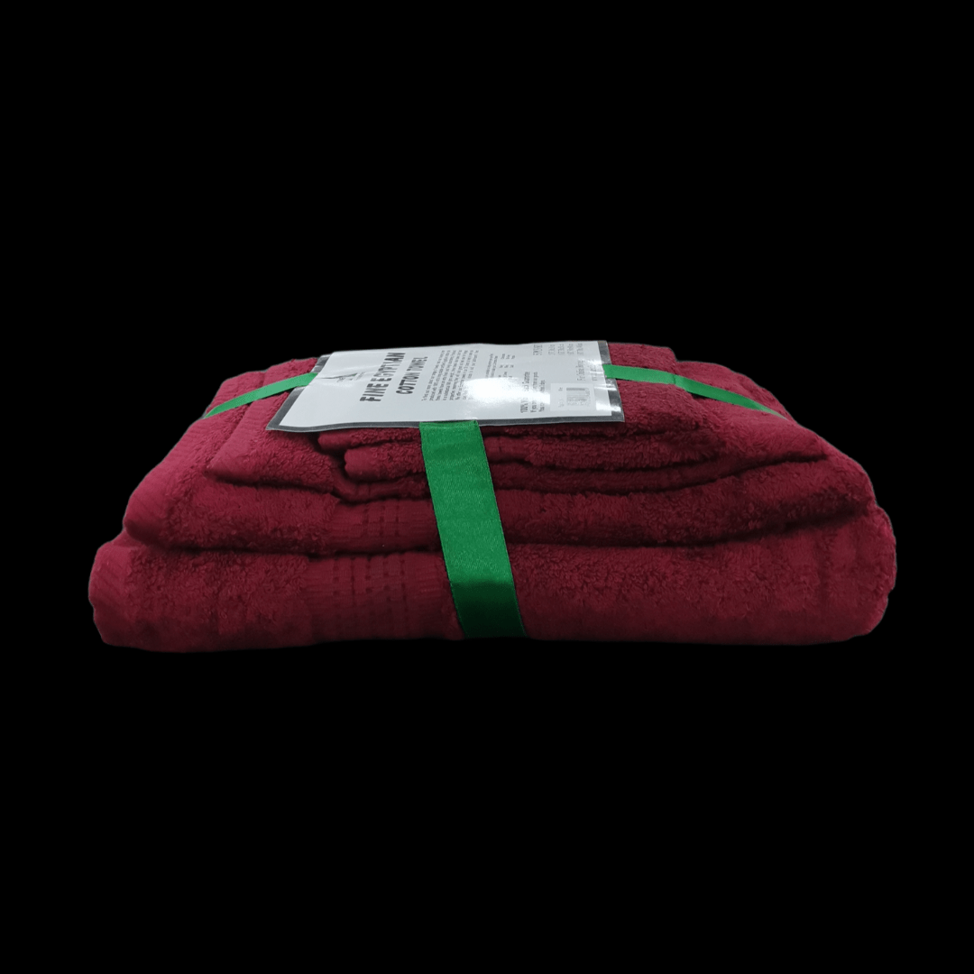 Egyptian Cotton TOWEL Fine Egyptian Cotton Towels Set 5 Piece Wine (7226150879321)