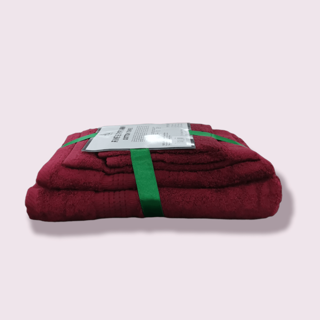 Egyptian Cotton TOWEL Fine Egyptian Cotton Towels Set 5 Piece Wine (7226150879321)