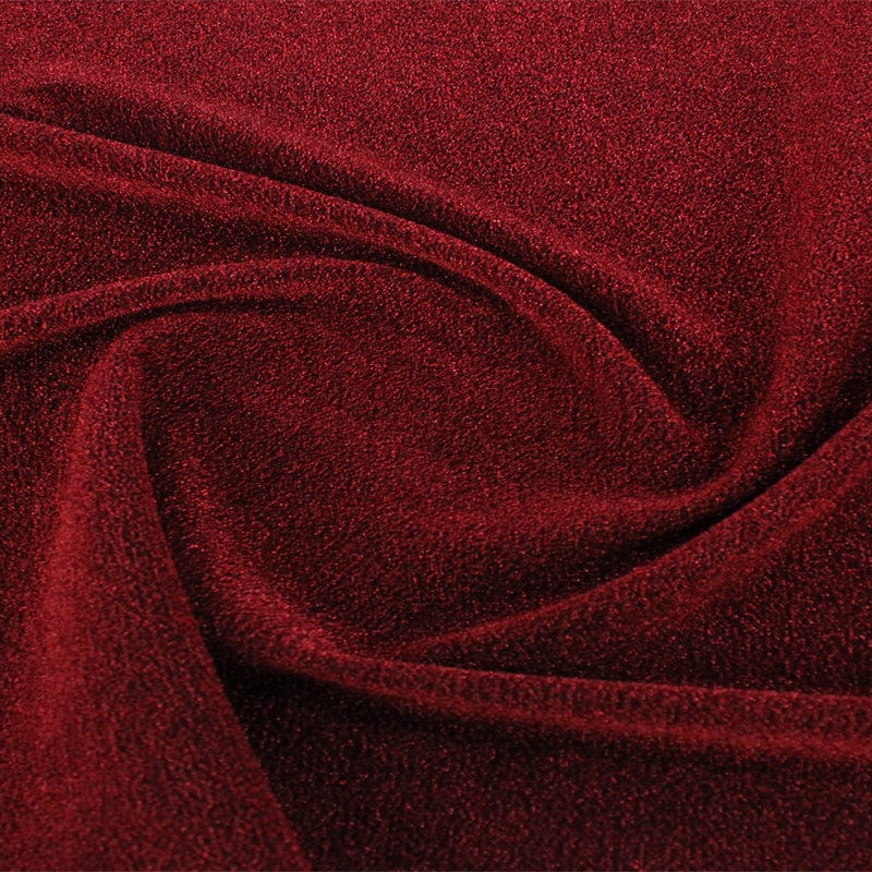 EVENING WEAR Dress Fabrics Red Disco Inferno Glitter Fabric 140cm (7263406260313)
