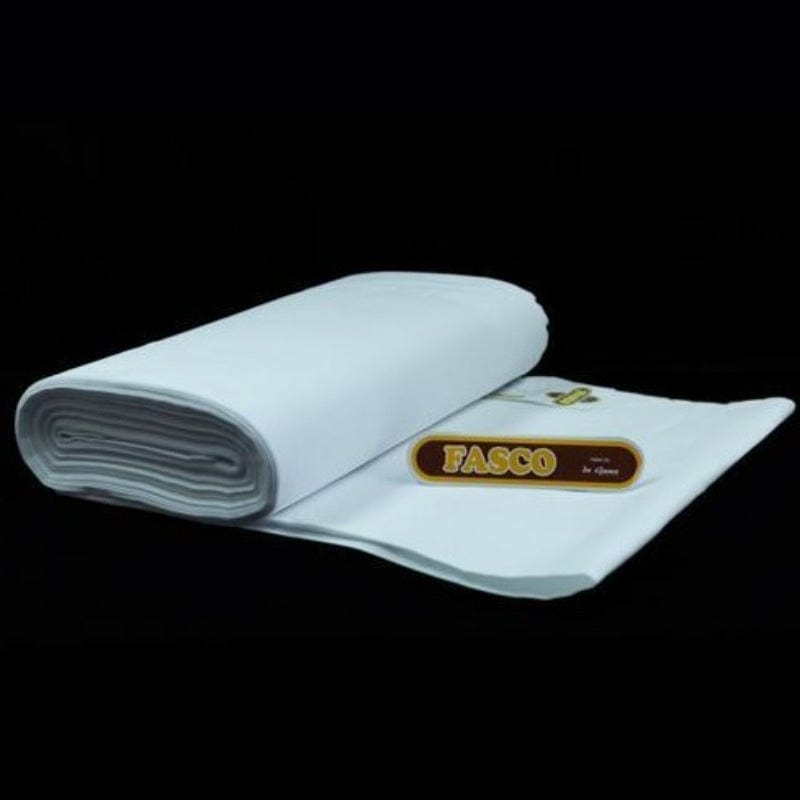 FASCO Dress Fabrics White 90cm Fasco Fabric 90cm (4757265580121)