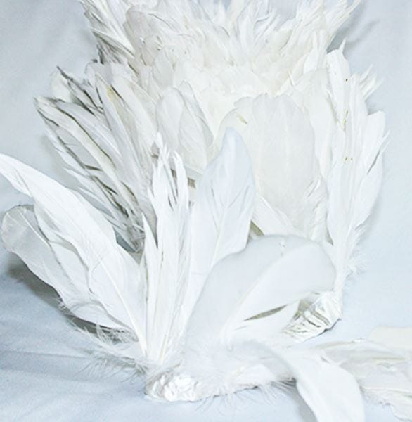 FEATHER TRIMMINGS Habby White Big Feather Trimming (4790781575257)