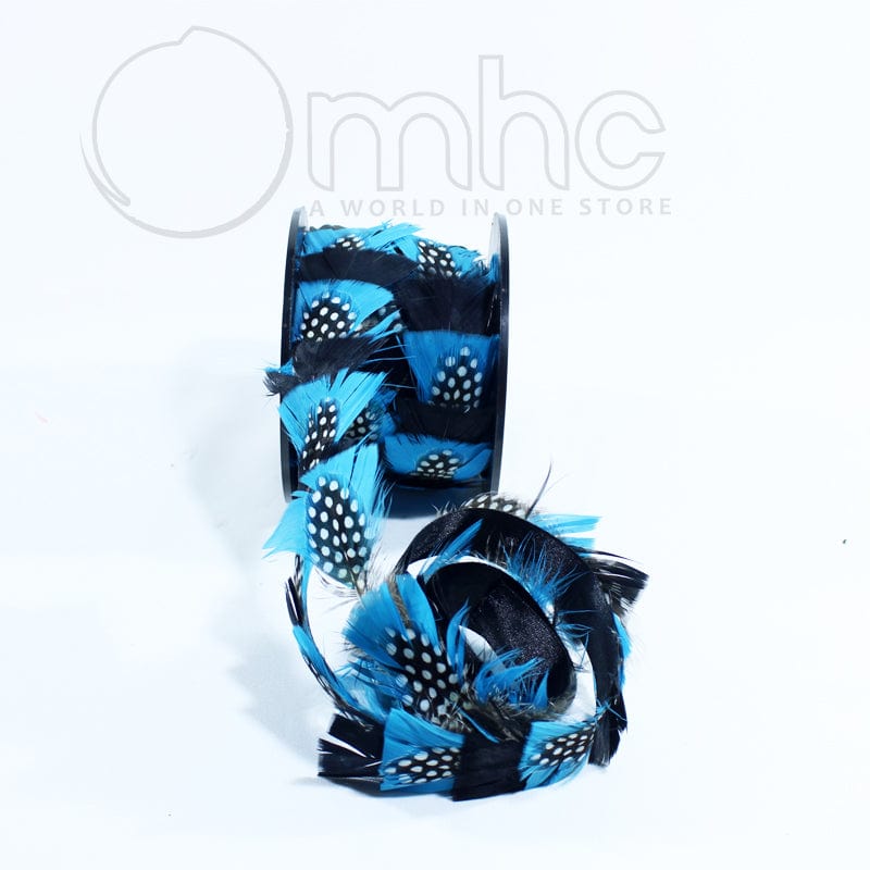 FEATHERS Feathers Turquoise Guinea Fowl Feather Trimming (7143108870233)