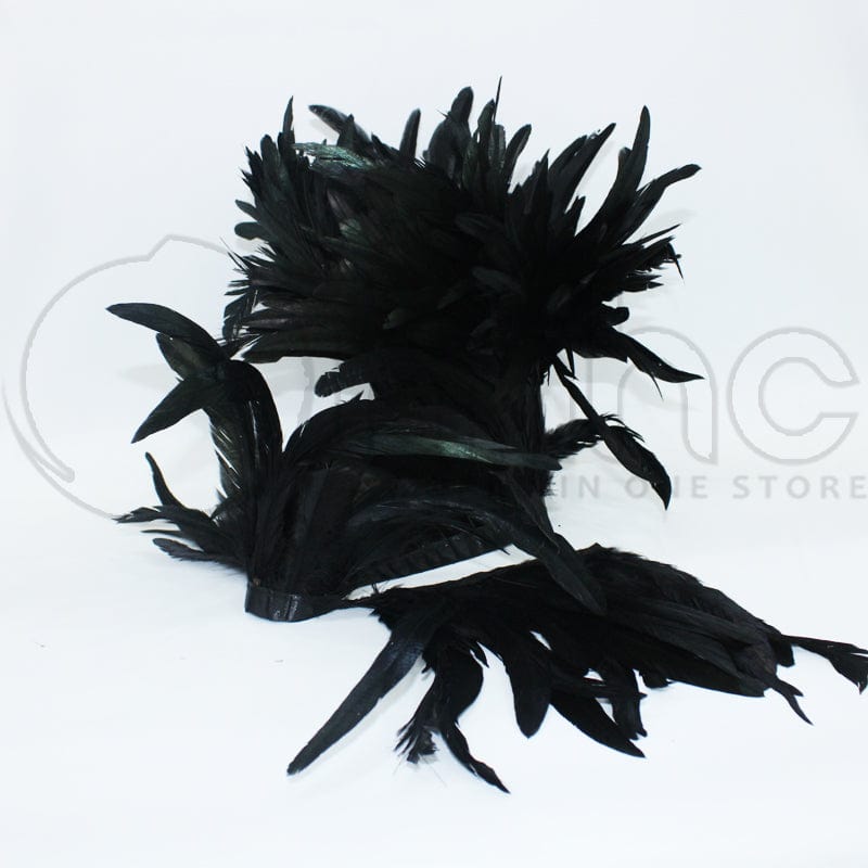 FEATHERS Habby Black Feather Trimming XL (7263457443929)