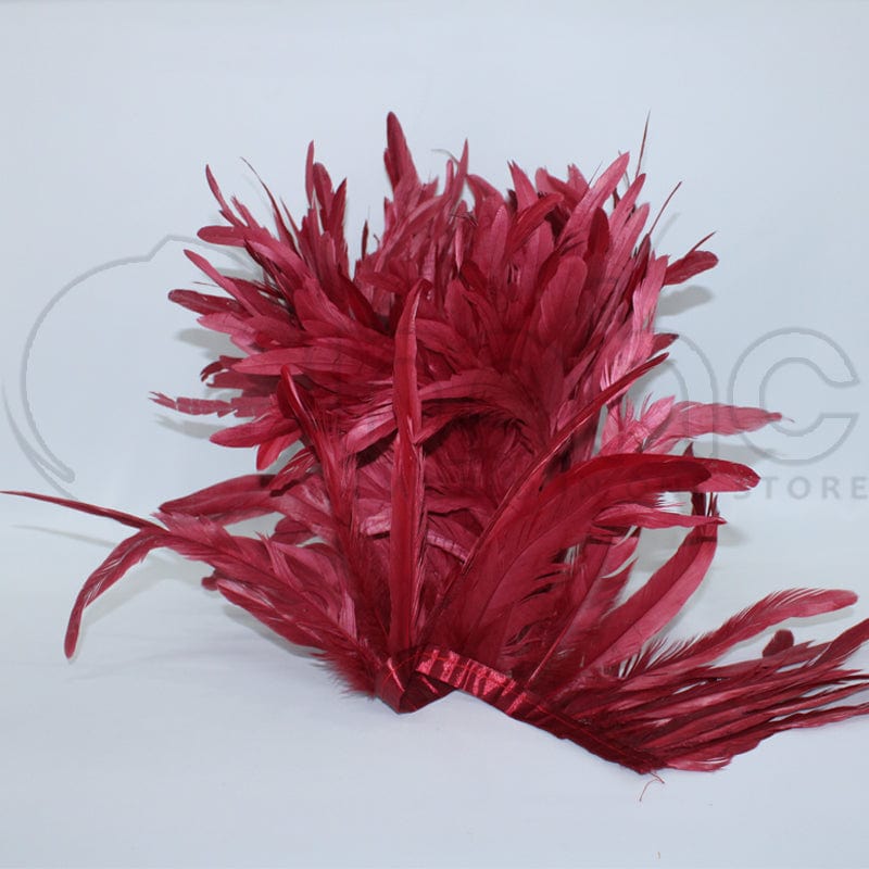 FEATHERS Habby Maroon Feather Trimming XL (7263457443929)