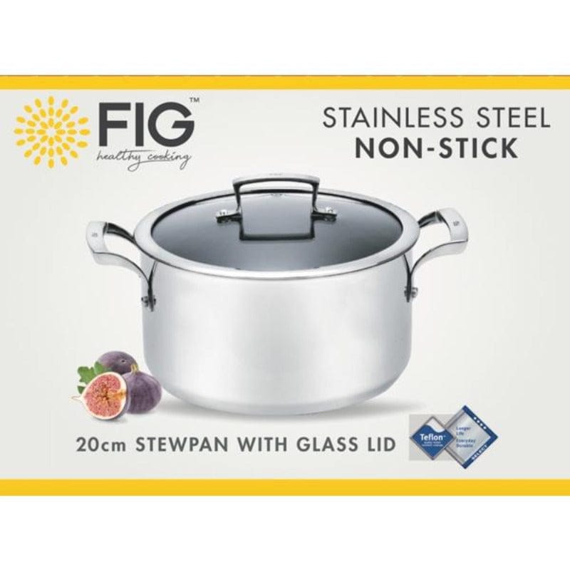 FIG POTS Fig Deep Stewpan  Stainless Steel Non-Stick  20cm (4699953463385)