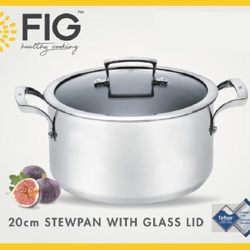 FIG POTS Fig Deep Stewpan  Stainless Steel Non-Stick  20cm (4699953463385)