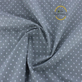 FLANNEL Dress Forms Printed Flannel Fabric Grey Dots 150cm (7062537207897)