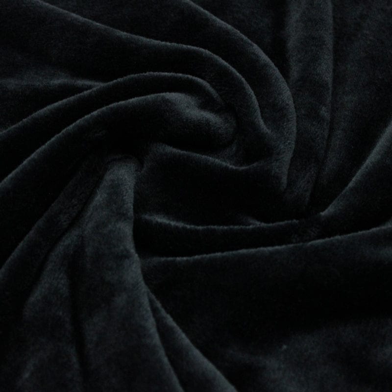 Fleece Dress Fabrics Black Mongolian Fleece Fabric 150 cm (6565831934041)