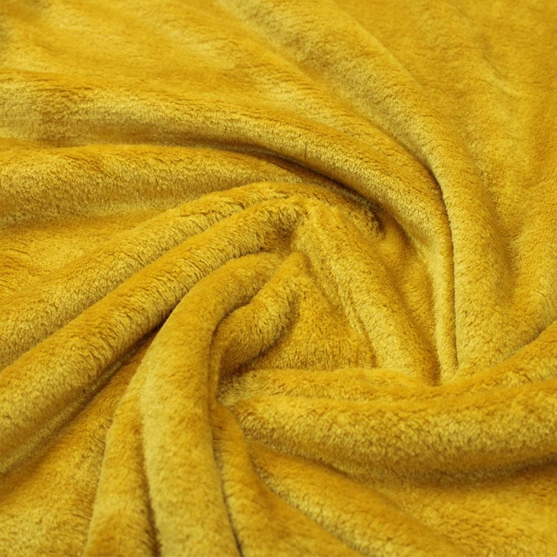 Fleece Dress Fabrics Mustard Mongolian Fleece Fabric 150 cm (6565831934041)