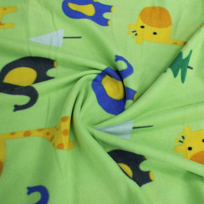 FLEECE Dress Fabrics Printed Polar Fleece Fabric Zoo 150 cm (6593932099673)