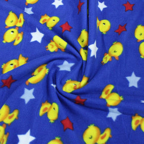 FLEECE Dress Fabrics Royal Printed Polar Fleece Fabric Ducks 150 cm (6593929216089)