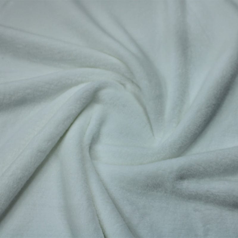 Fleece Dress Fabrics White Mongolian Fleece Fabric 150 cm (6565831934041)