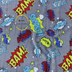 FLEECE Dress Forms Printed Mongolian Fleece Fabric Bam 140cm (7024060399705)