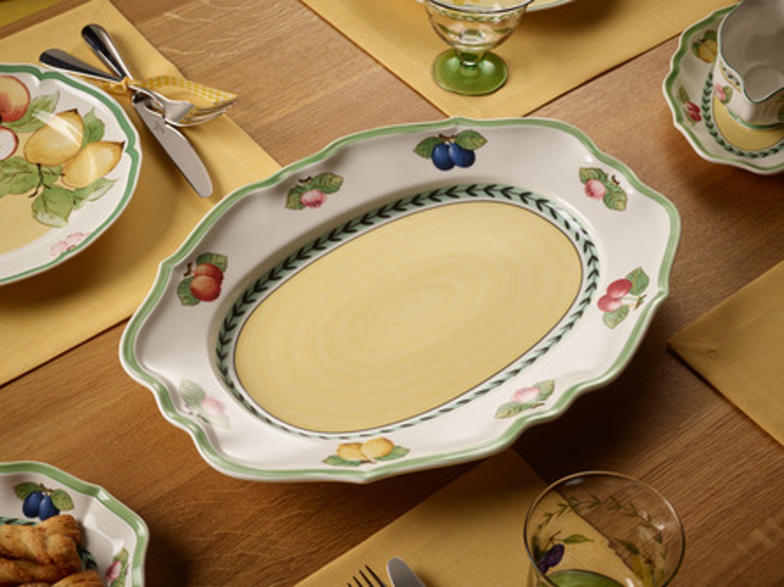 French Garden Platter French Garden Fleurence Oval Platter 44cm VB1022812910 (2061592264793)