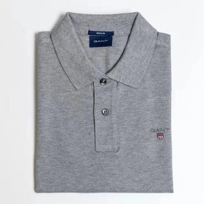 Gant Golf T Shirt Gant Original Pique Golfer Grey (7016318009433)