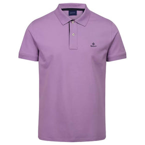 Gant Golf T Shirt S Gant Contrast Collar Pique Lilac (7138849194073)