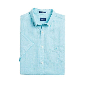 GANT shirts GANT Regular Fit Short Sleeve Linen Shirt (4739727786073)