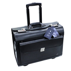 Gino De Vinci Pilot Case BLACK Gino De Vinci Bonded Leather Pilot Case (6555052769369)