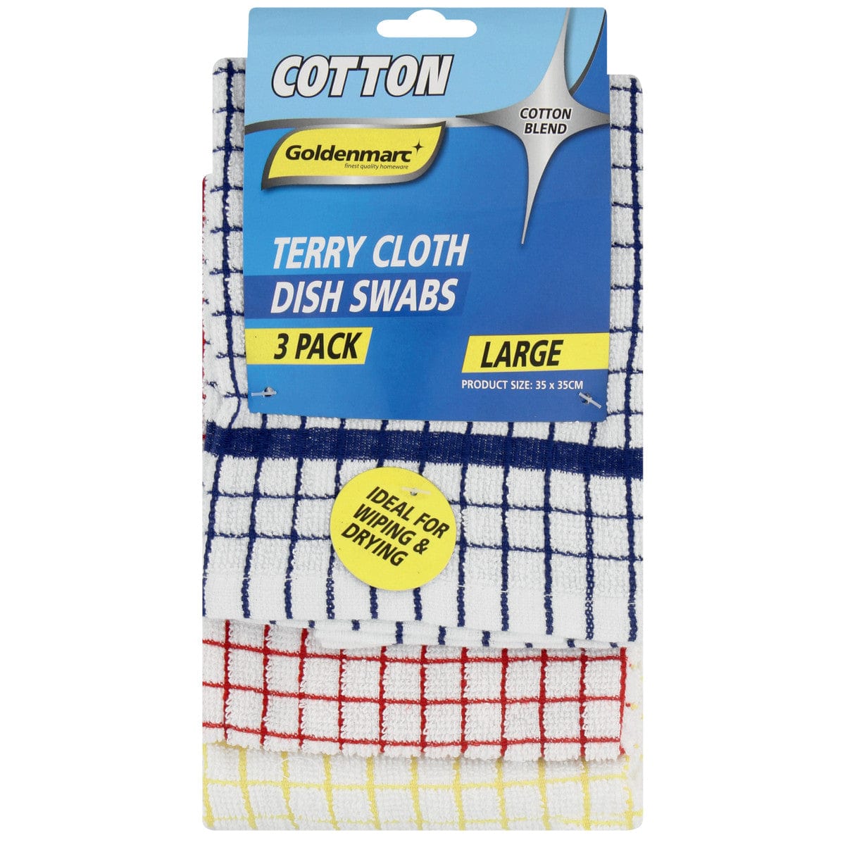 Goldenmarc Dish Coloth Goldenmarc Large Terry Dish Swab 3 Pack (7258845511769)