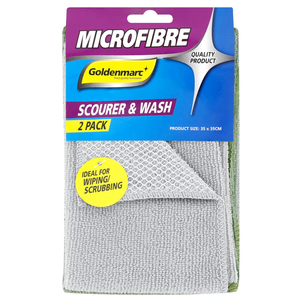 Goldenmarc Dish Coloth Goldenmarc Microfibre Scourer & Wash 2 Pack (7258810450009)