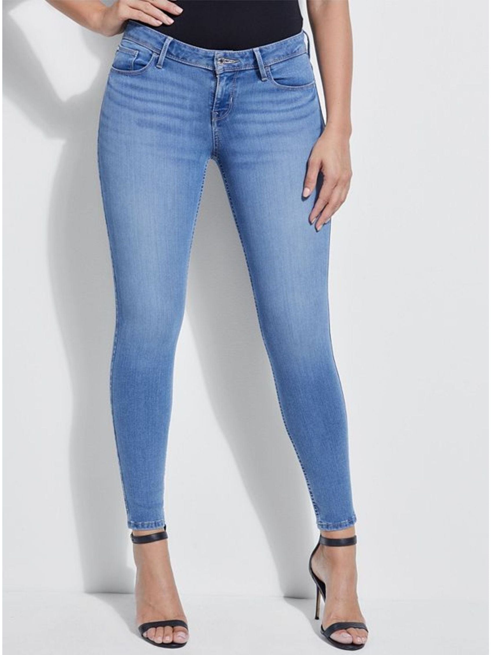 Guess Ladies Jeans 26RG Guess Ladies Eco Power Skinny Jean Light Wash (7133527834713)