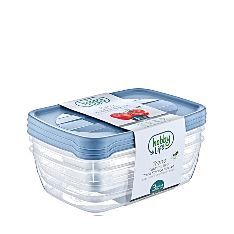 Hobby Life Plasticware Hobby Life Rectangular Trend Storage Set Of 3 (4790790815833)