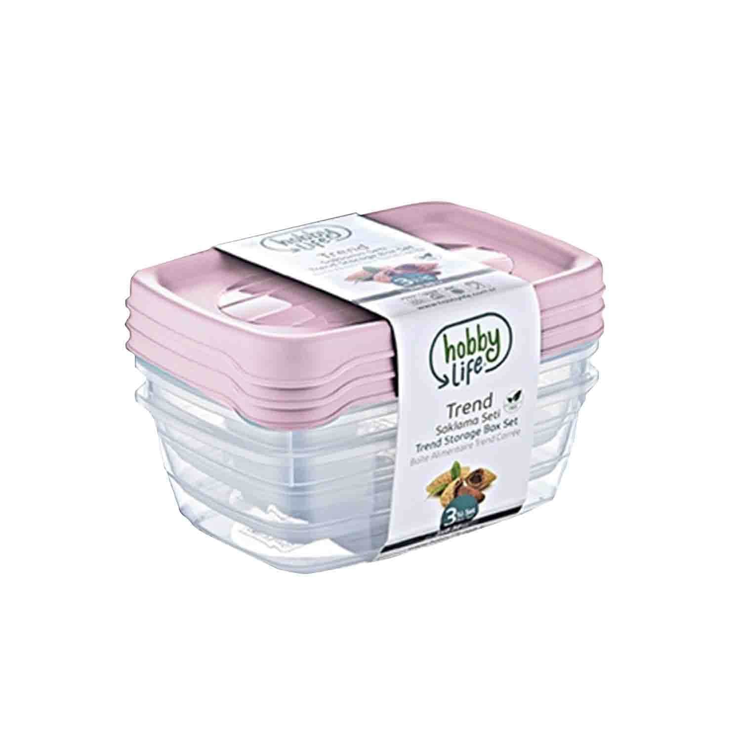 Hobby Life Plasticware Hobby Life Rectangular Trend Storage Set Of 3 (2061538132057)